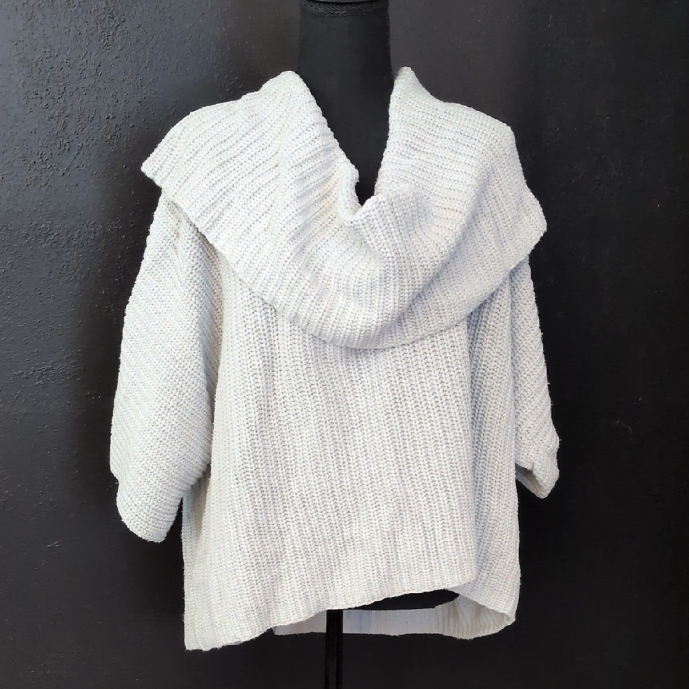 Express Knit Off the Shoulder Cowl Neck Sweater